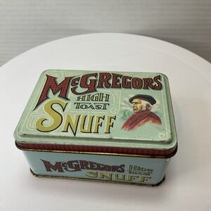 McGregor's High Toast Snuff Tin Antique Glasgow Scotland Empty‎ Tin